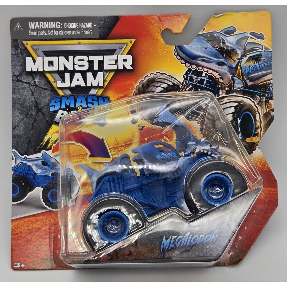 Spin Master Monster Jam 2025 Smash & Bash Megalodon Series 01 Truck New Diecast